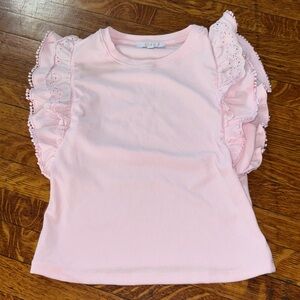 iris Soft Pink Ruffle Sleeve Tank Top